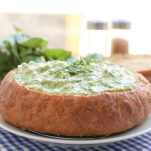 Spinach Artichoke Dip w/ Bread Bowl