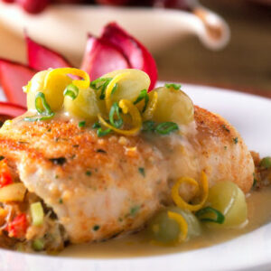Crab Stuffed Sole with White Wine Sauce (Serves 2 - 4)